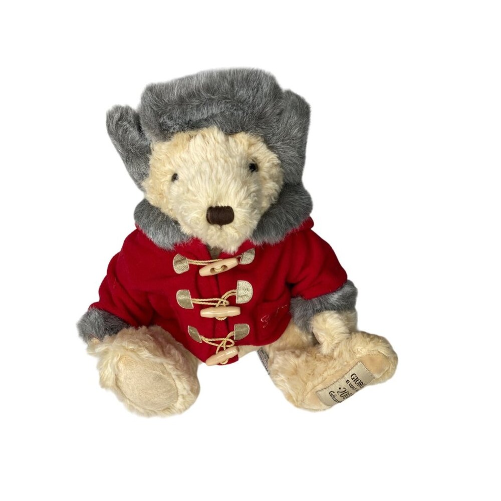 Giorgio Beverly Hills Collectors Bear 2004 Red Winter Coat Sitting Bear